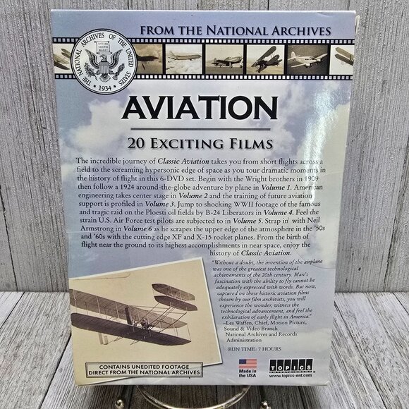 Vtg Aviation: 20 Exciting Films From The National Archives 6 DVD New Sealed - Picture 4 of 5